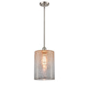 Cobbleskill Mini Pendant shown in the Brushed Satin Nickel finish with a Mercury shade