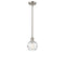 Deco Swirl Mini Pendant shown in the Brushed Satin Nickel finish with a Clear shade