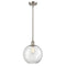 Athens Mini Pendant shown in the Brushed Satin Nickel finish with a Clear shade