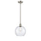 Athens Mini Pendant shown in the Brushed Satin Nickel finish with a Seedy shade