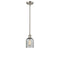 Caledonia Mini Pendant shown in the Brushed Satin Nickel finish with a Charcoal shade