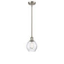 Waverly Mini Pendant shown in the Brushed Satin Nickel finish with a Clear shade