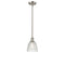 Castile Mini Pendant shown in the Brushed Satin Nickel finish with a Clear shade