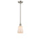 Ellery Mini Pendant shown in the Brushed Satin Nickel finish with a White shade