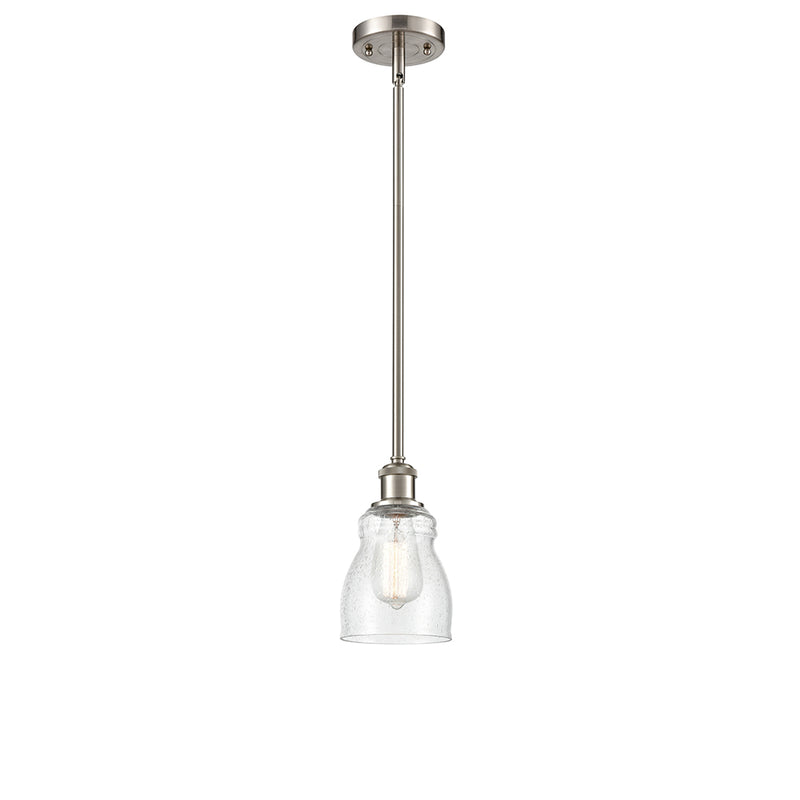 Ellery Mini Pendant shown in the Brushed Satin Nickel finish with a Seedy shade