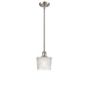 Niagra Mini Pendant shown in the Brushed Satin Nickel finish with a Clear shade