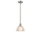 Arietta Mini Pendant shown in the Brushed Satin Nickel finish with a Clear shade