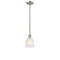 Brookfield Mini Pendant shown in the Brushed Satin Nickel finish with a White shade