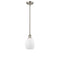 Eaton Mini Pendant shown in the Brushed Satin Nickel finish with a Matte White shade