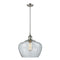 Fenton Mini Pendant shown in the Brushed Satin Nickel finish with a Clear shade