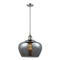 Fenton Mini Pendant shown in the Brushed Satin Nickel finish with a Plated Smoke shade