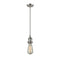 Bare Bulb Mini Pendant shown in the Brushed Satin Nickel finish