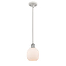 Belfast Mini Pendant shown in the White and Polished Chrome finish with a Matte White shade