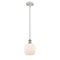 Belfast Mini Pendant shown in the White and Polished Chrome finish with a Matte White shade