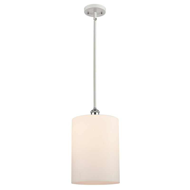 Cobbleskill Mini Pendant shown in the White and Polished Chrome finish with a Matte White shade