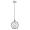 Farmhouse Rope Mini Pendant shown in the White and Polished Chrome finish with a Clear Glass with White Rope shade