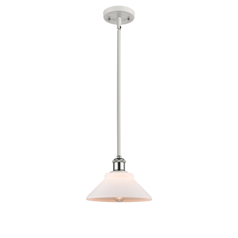 Orwell Mini Pendant shown in the White and Polished Chrome finish with a Matte White shade