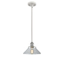 Orwell Mini Pendant shown in the White and Polished Chrome finish with a Clear shade