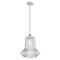 Springwater Mini Pendant shown in the White and Polished Chrome finish with a Clear Spiral Fluted shade