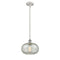 Gorham Mini Pendant shown in the White and Polished Chrome finish with a Mica shade