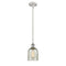 Caledonia Mini Pendant shown in the White and Polished Chrome finish with a Mica shade