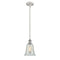 Hanover Mini Pendant shown in the White and Polished Chrome finish with a Mouchette shade