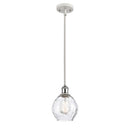 Waverly Mini Pendant shown in the White and Polished Chrome finish with a Clear shade