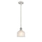 Dayton Mini Pendant shown in the White and Polished Chrome finish with a White shade