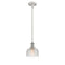 Dayton Mini Pendant shown in the White and Polished Chrome finish with a Clear shade