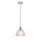 Arietta Mini Pendant shown in the White and Polished Chrome finish with a Clear shade