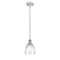 Brookfield Mini Pendant shown in the White and Polished Chrome finish with a Clear shade