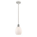 Eaton Mini Pendant shown in the White and Polished Chrome finish with a Matte White shade