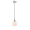 Fenton Mini Pendant shown in the White and Polished Chrome finish with a Matte White shade