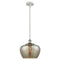 Fenton Mini Pendant shown in the White and Polished Chrome finish with a Mercury shade