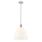 Ballston Dome Mini Pendant shown in the White and Polished Chrome finish with a Matte White shade