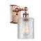 Cobbleskill Sconce shown in the Antique Copper finish with a Clear shade