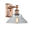 Orwell Sconce shown in the Antique Copper finish with a Clear shade