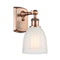 Brookfield Sconce shown in the Antique Copper finish with a White shade