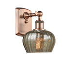 Fenton Sconce shown in the Antique Copper finish with a Mercury shade