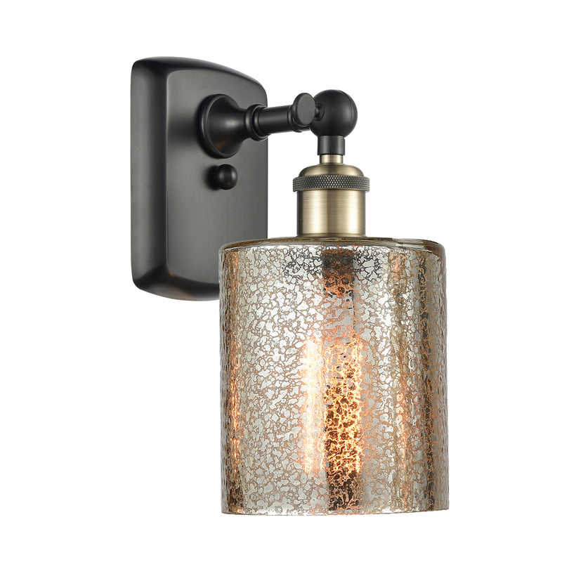 Cobbleskill Sconce shown in the Black Antique Brass finish with a Mercury shade