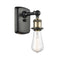 Bare Bulb Sconce shown in the Black Antique Brass finish