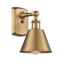 Smithfield Sconce shown in the Brushed Brass finish with a Brushed Brass shade