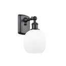 Belfast Sconce shown in the Matte Black finish with a Matte White shade