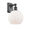 Athens Sconce shown in the Matte Black finish with a Matte White shade