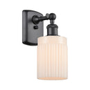 Hadley Sconce shown in the Matte Black finish with a Matte White shade