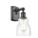 Ellery Sconce shown in the Matte Black finish with a Seedy shade