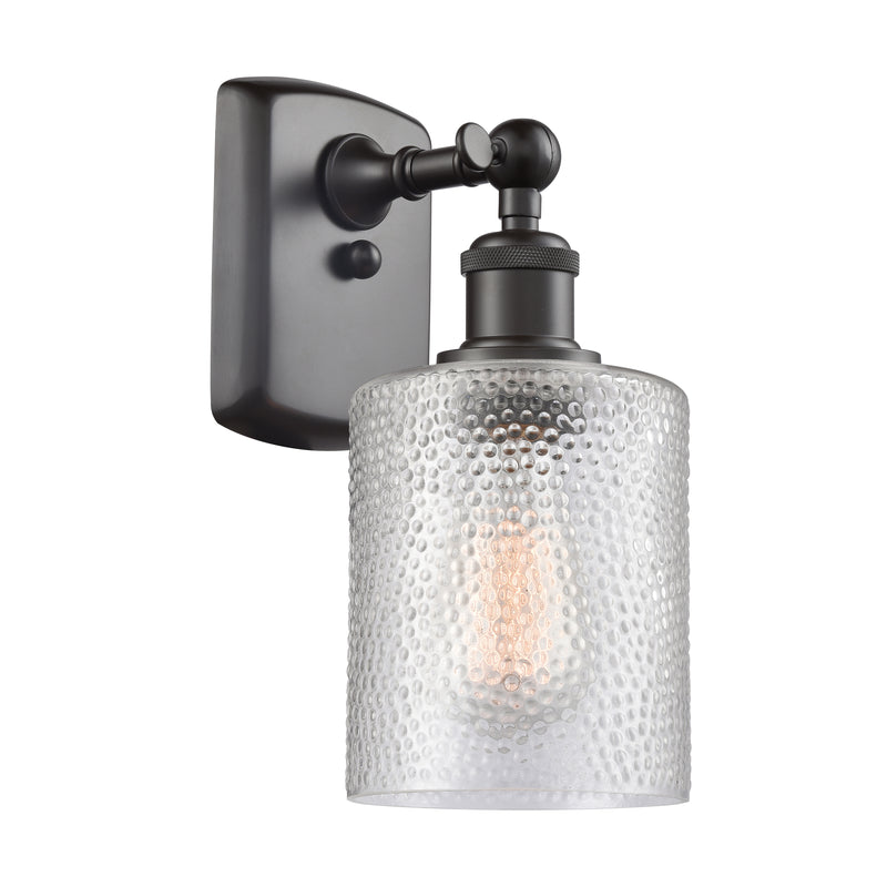 Cobbleskill Sconce shown in the Oil Rubbed Bronze finish with a Clear shade