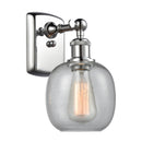 Belfast Sconce shown in the Polished Chrome finish with a Seedy shade