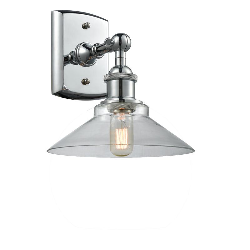 Orwell Sconce shown in the Polished Chrome finish with a Clear shade