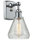 Innovations Lighting Conesus 1-100 watt 6 inch Polished Chrome Sconce with Clear Crackle glass and Solid Brass 180 Degree Adjustable Swivels 5161WPCG275